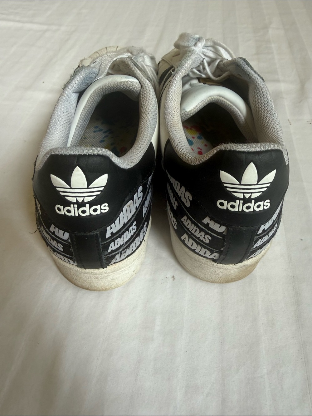 adidas Originals Superstar "Wordmark Heel Stripe" Men's Sneakers - Size 9.5 - Picture 2 of 6